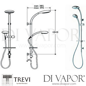 Trevi Moonshadow In-line Valve Shower Kit Spare Parts - IDL DV 368